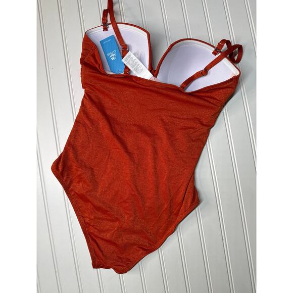 NWT Cupshe One Piece Swimsuit Glitter Ruched One-Piece Swimsuit BUNDLE Size M - Picture 5 of 7